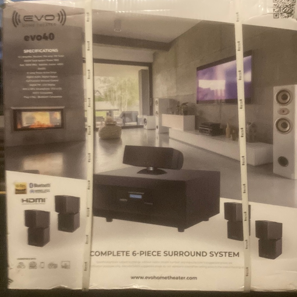 6-Piece Black Surround Sound System